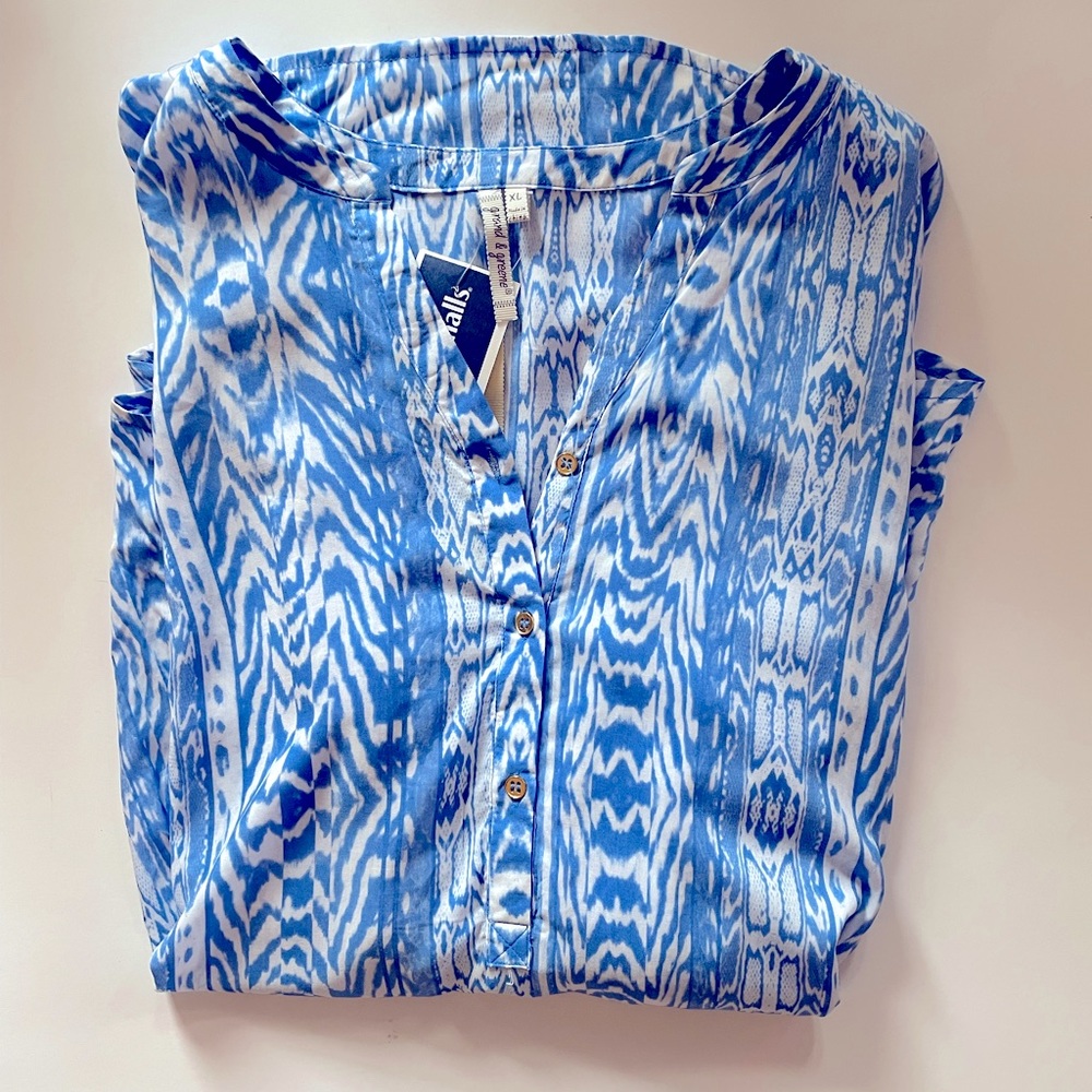 GRAND & GREENE | light blue tunic NWT